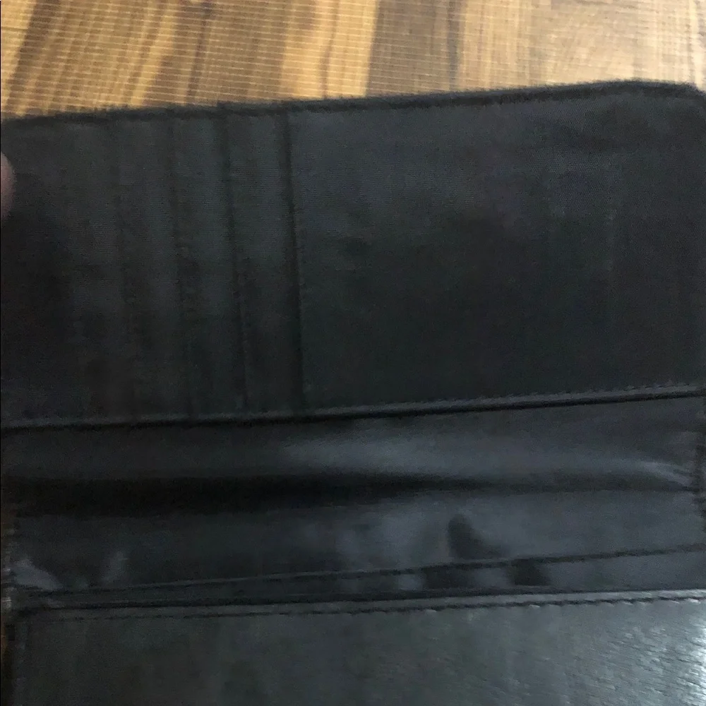 Black Women's Wallet Organizer  with Snap Closure